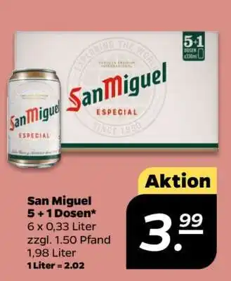 NETTO San Miguel 5 + 1 Dosen Angebot