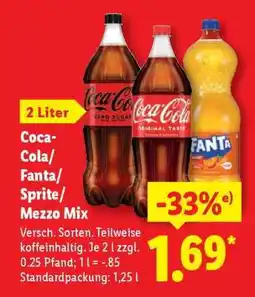 Lidl Coca-Cola / Fanta / Sprite / Mezzo Mix Angebot