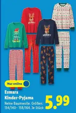 Lidl Esmara Kinder-Pyjama Angebot