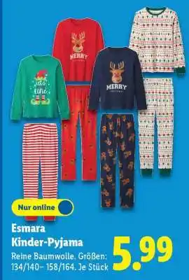Lidl Esmara Kinder-Pyjama Angebot