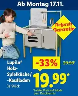 Lidl Lupilu Holz-Spielküche/-Kaufladen Angebot