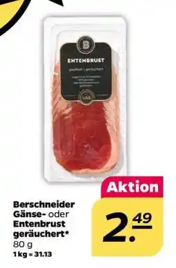 NETTO Berschneider Gänse- oder Entenbrust geräuchert Angebot