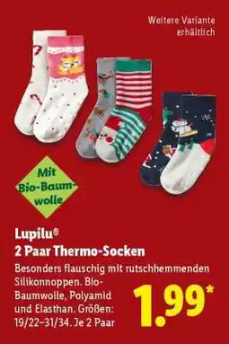 Lidl Lupilu 2 Paar Thermo-Socken Angebot