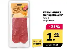 NETTO FARMLÄNDER Geflügelsalami Angebot