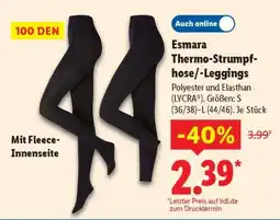 Lidl Esmara Thermo-Strumpfhose/-Leggings Angebot