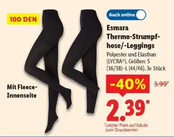 Lidl Esmara Thermo-Strumpfhose/-Leggings Angebot