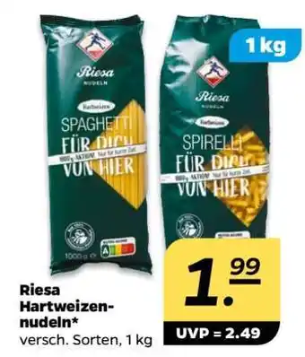 NETTO RIESA Hartweizennudeln Angebot