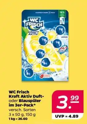 NETTO WC Frisch Kraft Aktiv Duft- oder Blauspüler im 3er-Pack Angebot