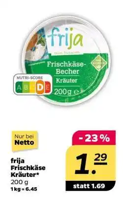 NETTO frija Frischkäse Kräuter Angebot