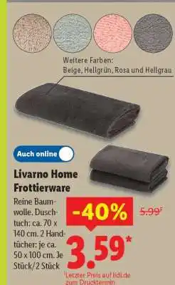 Lidl LIVARNO home Frottierware Angebot
