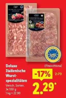 Lidl Deluxe Italienische Wurstspezialitäten Angebot