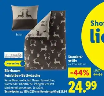 Lidl Bierbaum Feinbiber-Bettwäsche Angebot