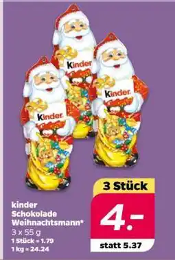NETTO Kinder Schokolade Weihnachtsmann Angebot