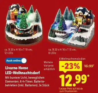 Lidl LIVARNO home LED-Weihnachtsdorf Angebot