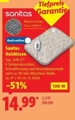 Lidl sanitas Heizkissen Angebot