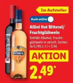 Lidl Allini Hot Bitterol/Fruchtglühwein Angebot