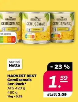 NETTO HARVEST BEST Gemüsemais 3er-Pack Angebot