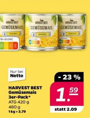 NETTO HARVEST BEST Gemüsemais 3er-Pack Angebot