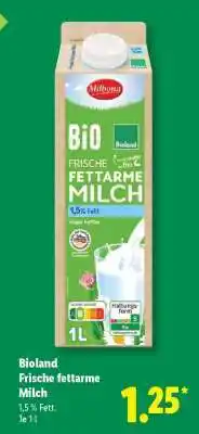 Lidl Bioland Frische fettarme Milch Angebot