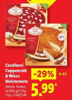 Lidl Conditorei Coppenrath & Wiese Meistertorte Angebot