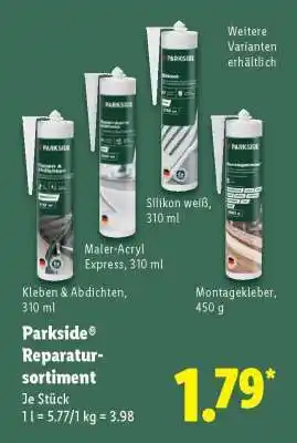 Lidl Parkside Reparatur-sortiment Angebot