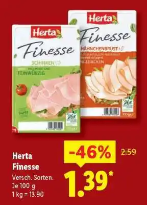 Lidl Herta Finesse Angebot