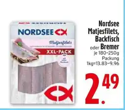 Edeka Nordsee Matjesfilets, Backfisch Bremer Angebot