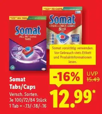 Lidl Somat Tabs/ Caps Angebot