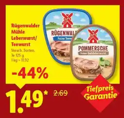 Lidl Rügenwalder Mühle Leberwurst/ Teewurst Angebot