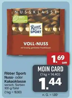 Famila Nord Ost Ritter Sport Nuss- oder Kakaoklasse Angebot