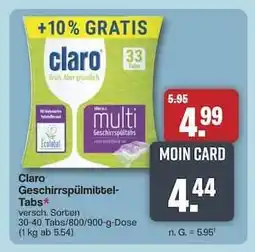 Famila Nord Ost Claro Geschirrspülmittel-Tabs Angebot