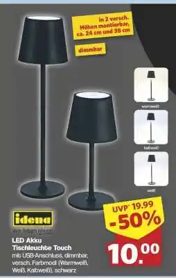 Famila Nord Ost LED Akku Tischleuchte Touch Angebot