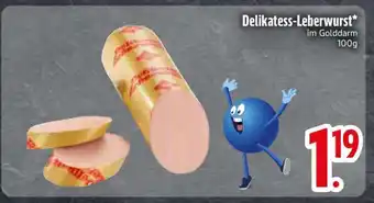 Edeka Delikatess-Leberwurst im Golddarm Angebot