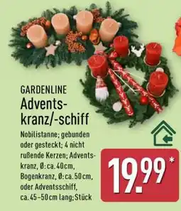 Aldi Nord GARDENLINE Adventskranz/-schiff Angebot