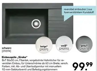 Hellweg Einbauspüle 'siroko' Angebot