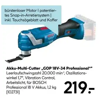 Hellweg Bosch akku-multi-cutter gop 18v-34 professional Angebot