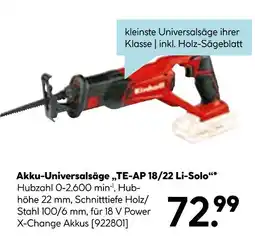 Hellweg Akku-universalsäge te-ap 18/22 li-solo Angebot