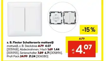 Hellweg Flector mattweiß steckdose Angebot
