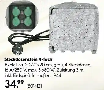 Hellweg Steckdosenstein 4-fach Angebot
