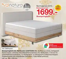 Möbelzentrum Pforzheim Valnatura boxspringbett inkl. bettkasten Angebot