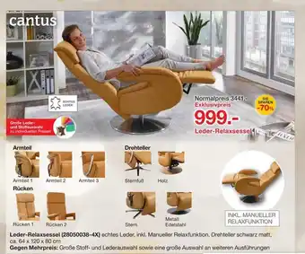 Möbelzentrum Pforzheim Cantus leder-relaxsessel Angebot