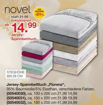 Möbelzentrum Pforzheim Novel jersey-spannbettuch florenz Angebot