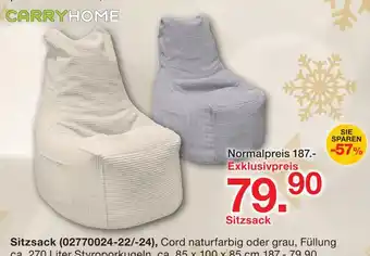 Möbelzentrum Pforzheim Carryhome sitzsack Angebot
