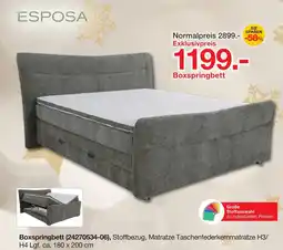 Möbelzentrum Pforzheim Esposa boxspringbett Angebot