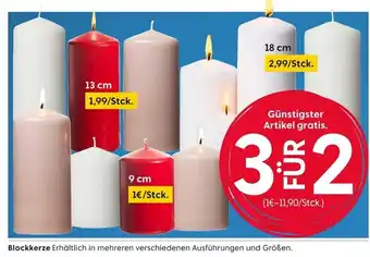 Rusta Blockkerze Angebot