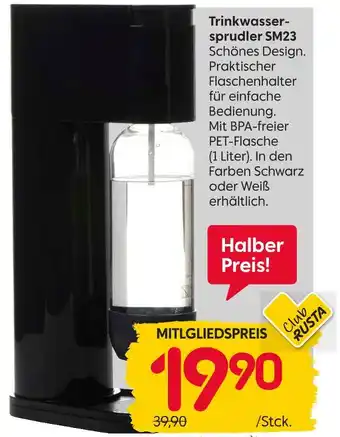 Rusta Trinkwassersprudler sm23 schwarz Angebot