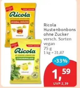 Budni Ricola Hustenbonbons ohne Zucker Angebot