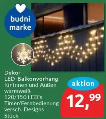 Budni Dekor LED-Balkonvorhang Angebot