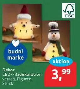 Budni LED-Filzdekoration Angebot