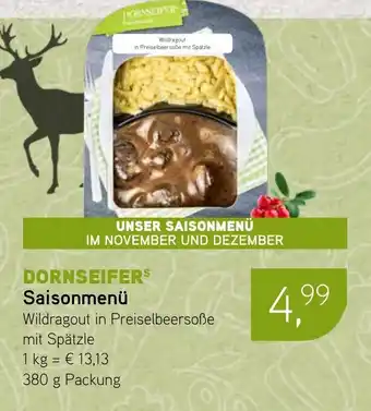 Dornseifer DORNSEIFERS Saisonmenü Angebot